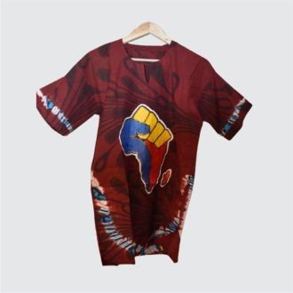 Dashiki Shirt / Dashiki Dress - African print top – Unisex - Red background