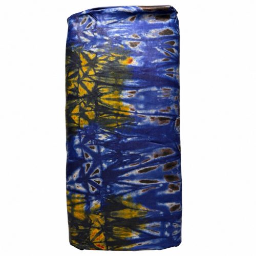 Weave Adire Fabric 100% Cotton Hand Dyed African Textile |Purple Abstract Tie Dye Cloth | 5 Yards
