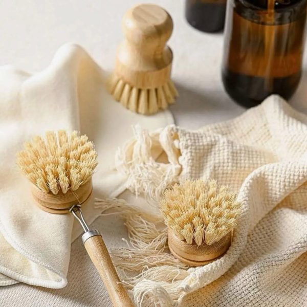 Bamboo Dish Brush Set | Eco-Friendly Washing Up Brushes