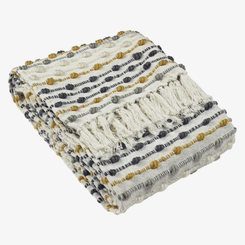 Dhadit Stripe Throw Ochre